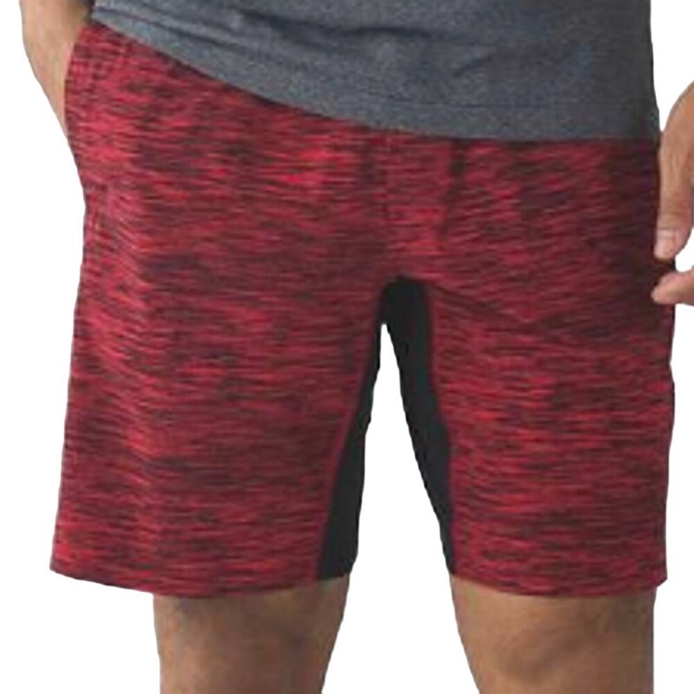 Lululemon Assert Short 9" Tactic Static Lulu Red Black Cherry Black Swift Medium